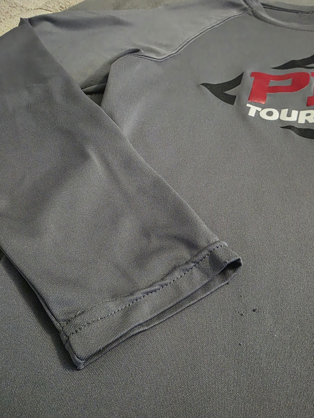 PBR baseball Men’s Gray Long-Sleeve Performance Shirt - Picture 4 of 4